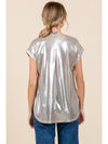 LIbby Short Sleeve Metallic Top