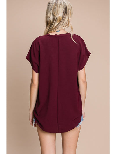 LIbby Short Sleeve V-Neck Blouse