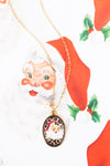 Holiday Cheer Goldtone Necklace With Leopard Pendant - 18"