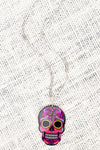 Sugar Skull Acrylic Fashion Link Chain Necklace - 18"