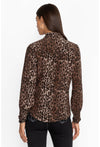 Johnny Was Smocked Cuff Western Shirt - OG Leopard