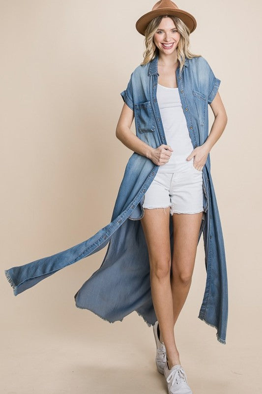 Denim duster outlet dress