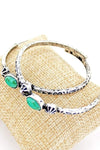 8377SWTrade Fashion Earrings Touch of Turquoise Hoop Earrings