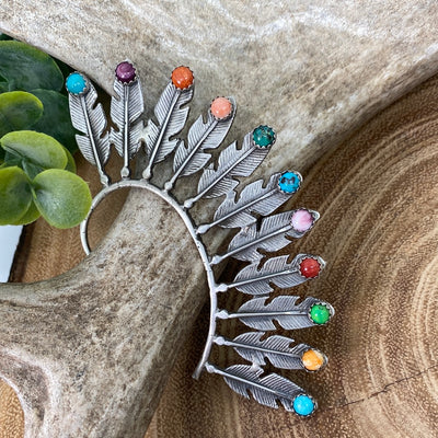 Headdress 11 Stone Sterling Ear Cuff