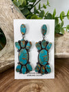 Calypso 8 Stone Sterling Earrings - Turquoise