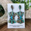 Calypso 8 Stone Sterling Earrings - Turquoise